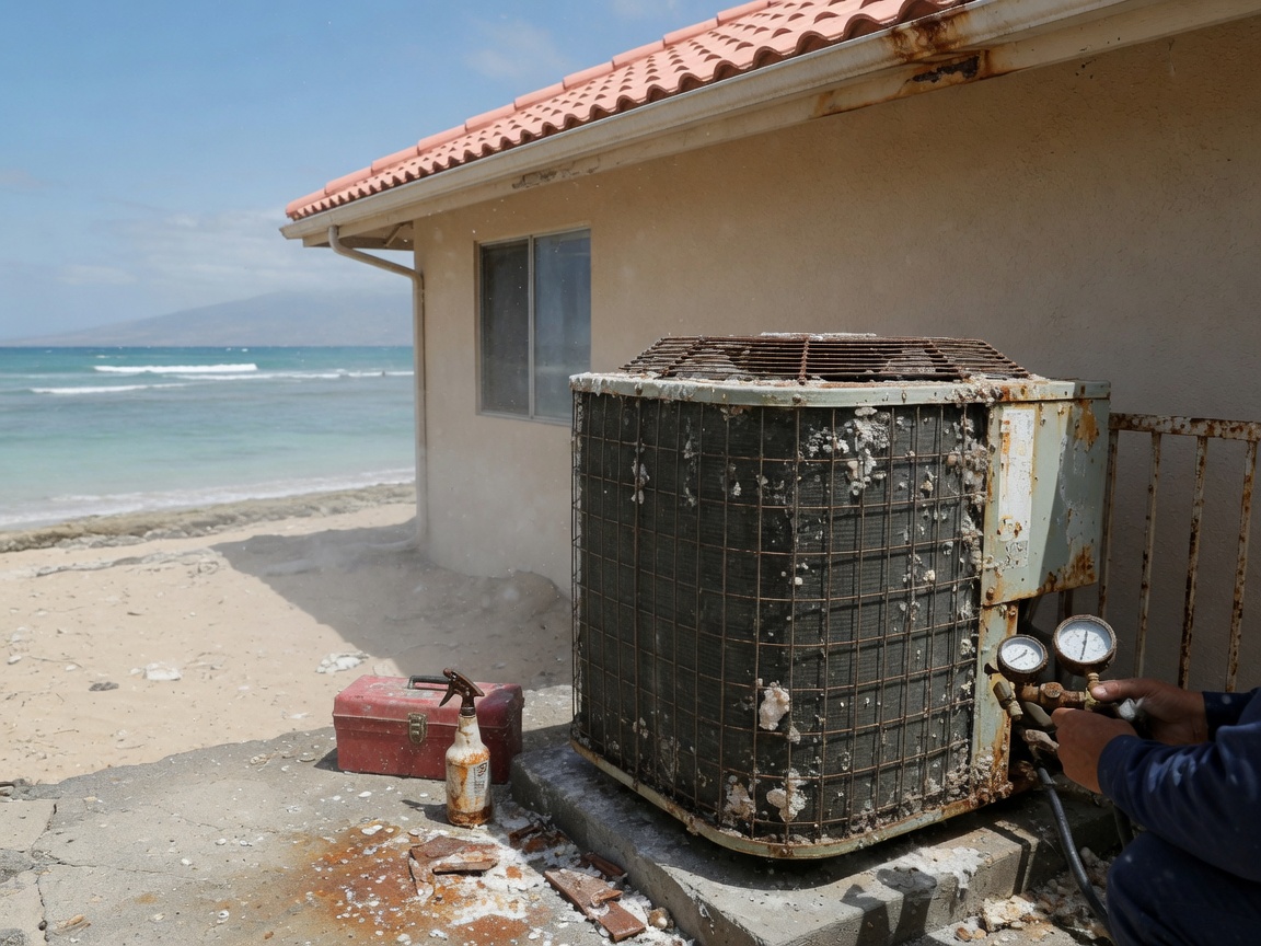 How Salt Air Speeds Up AC Problems in Ewa Beach Homes